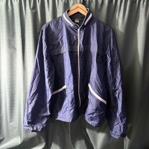 Vintage ORVIS Navy Light Windbreaker Jacket Sz XL  Packable